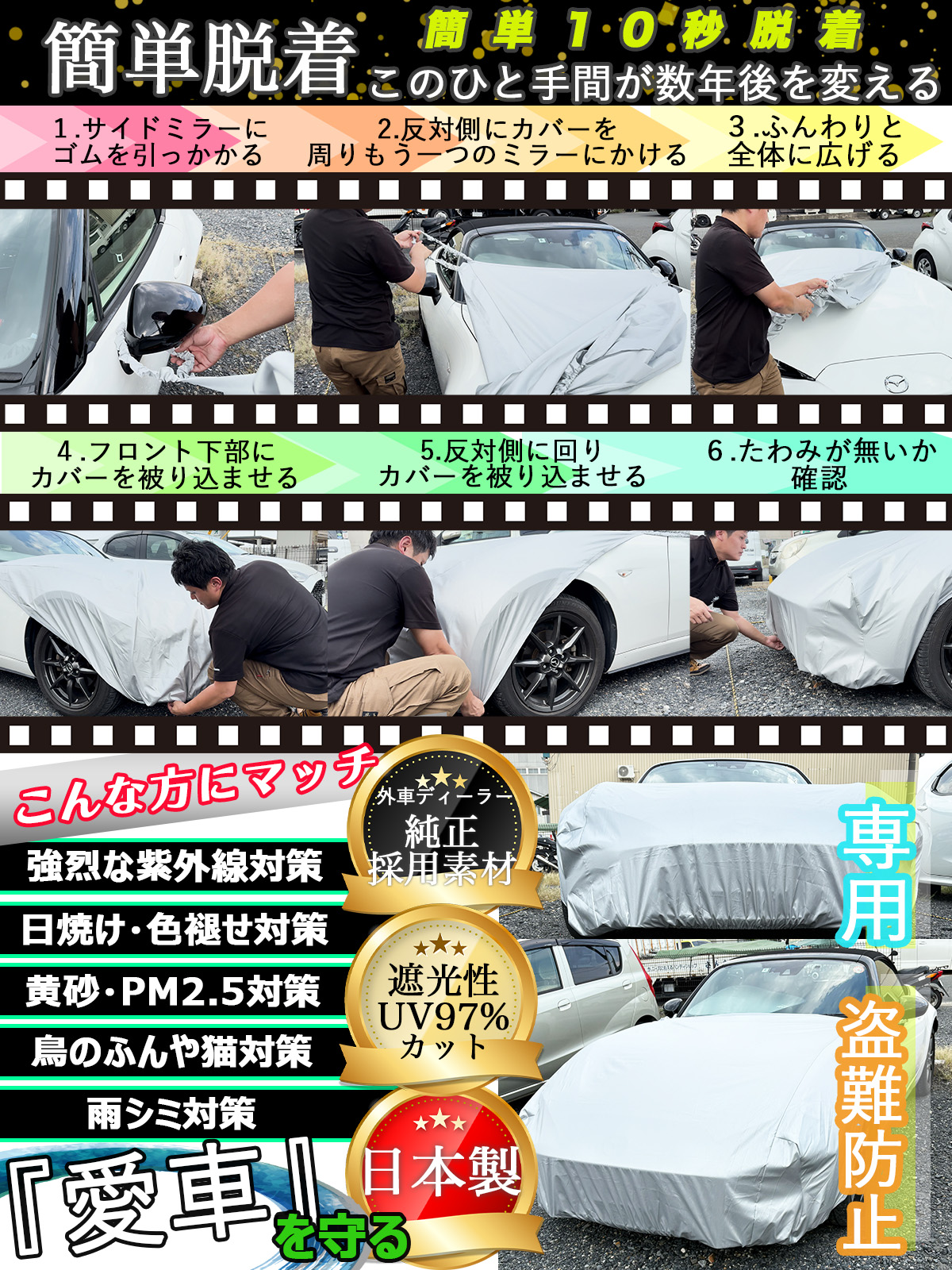 【12/31まで2,000円オフ】 通常価格11,980円→特別価格9,980円 ロードスター 専用 ND 起毛 ボンネットカバー